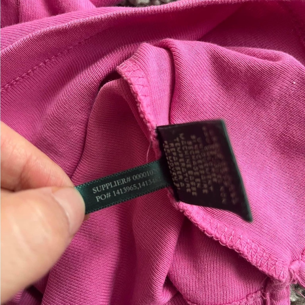 Lauren Ralph Lauren Women’s Pullover Long Sleeve Pink Cotton Top Size PS - Picture 7 of 8